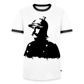 Otto von Bismarck - Men's Ringer Shirt - white/black - Front - AI Model Female 172 light (172cm) & AI Model Male 178 dark (178cm)