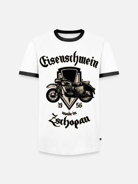 ES 250 Eisenschwein - Männer Kontrast-T-Shirt - Weiß/Schwarz
