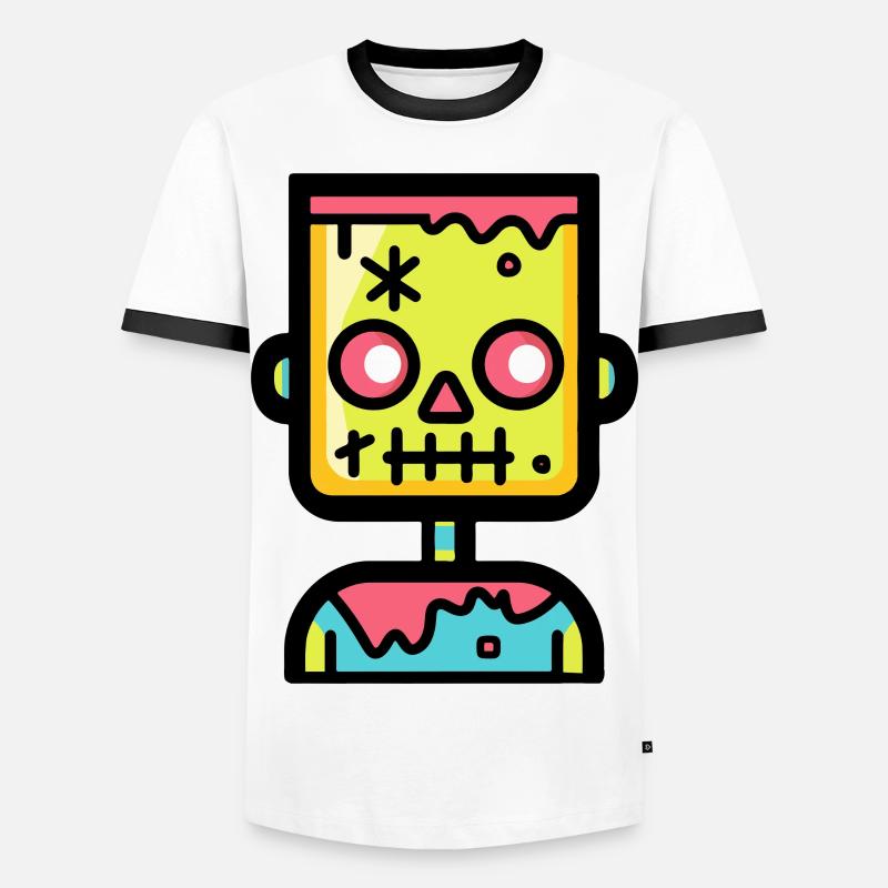 Zombie Halloween Comic - Männer Kontrast-T-Shirt - Weiß/Schwarz