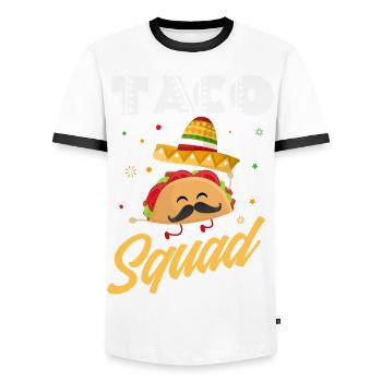 Taco Tacos Apperal - T-shirt contrasté Homme - blanc/noir - Devant - AI Model Female 172 light (172cm) & AI Model Male 178 dark (178cm)