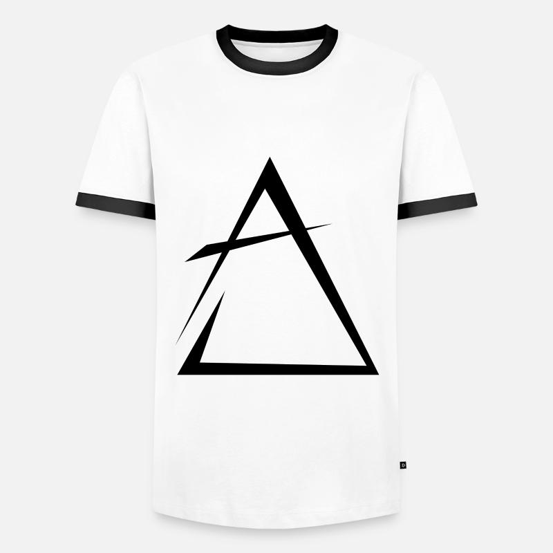 Element Luft - Männer Kontrast-T-Shirt - Weiß/Schwarz