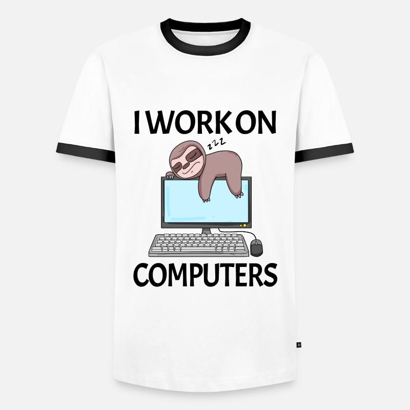 Computer Nerd Programmierer Herren Geschenk - Männer Kontrast-T-Shirt - Weiß/Schwarz