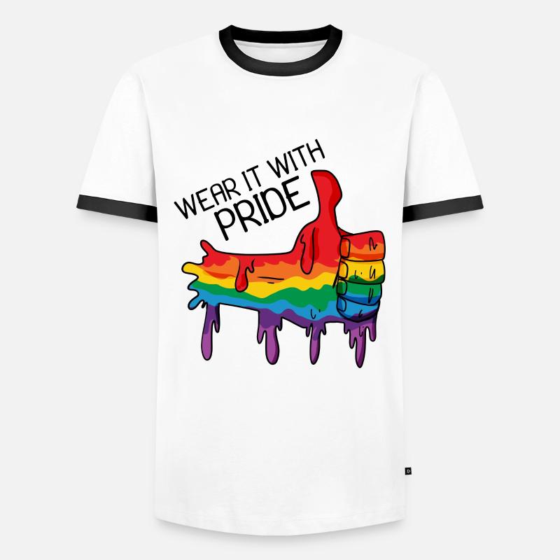 Gay Pride Gift - Men's Ringer Shirt - white/black