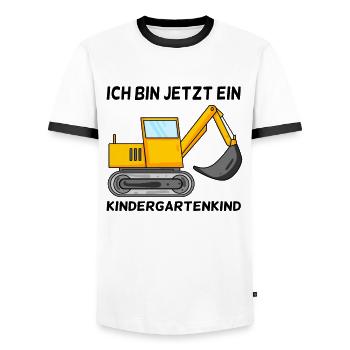 Kindergarten - Männer Kontrast-T-Shirt - Weiß/Schwarz - Vorne - AI Model Female 172 light (172cm) & AI Model Male 178 dark (178cm)
