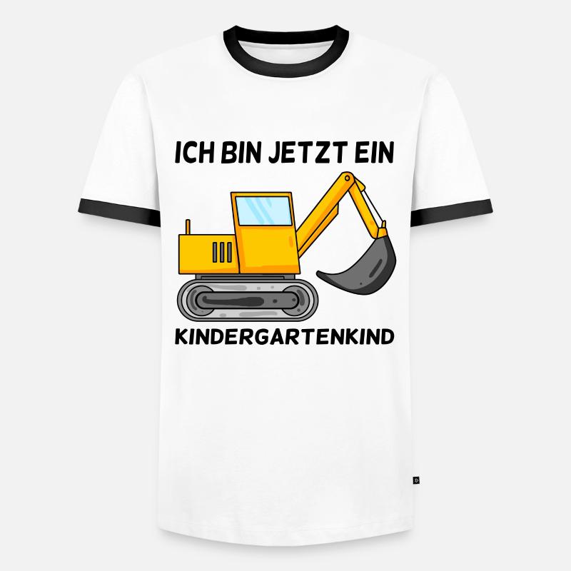 Kindergarten - Männer Kontrast-T-Shirt - Weiß/Schwarz