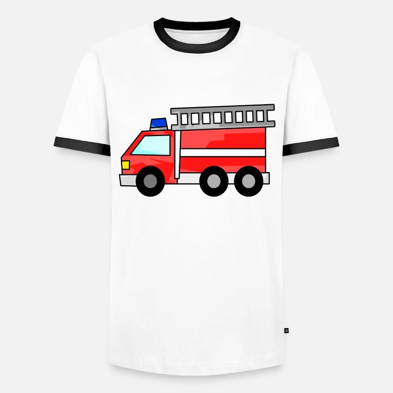 fire brigade - Men's Ringer Shirt - white/black