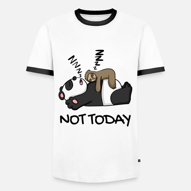 Sloth and panda - Men's Ringer Shirt - white/black