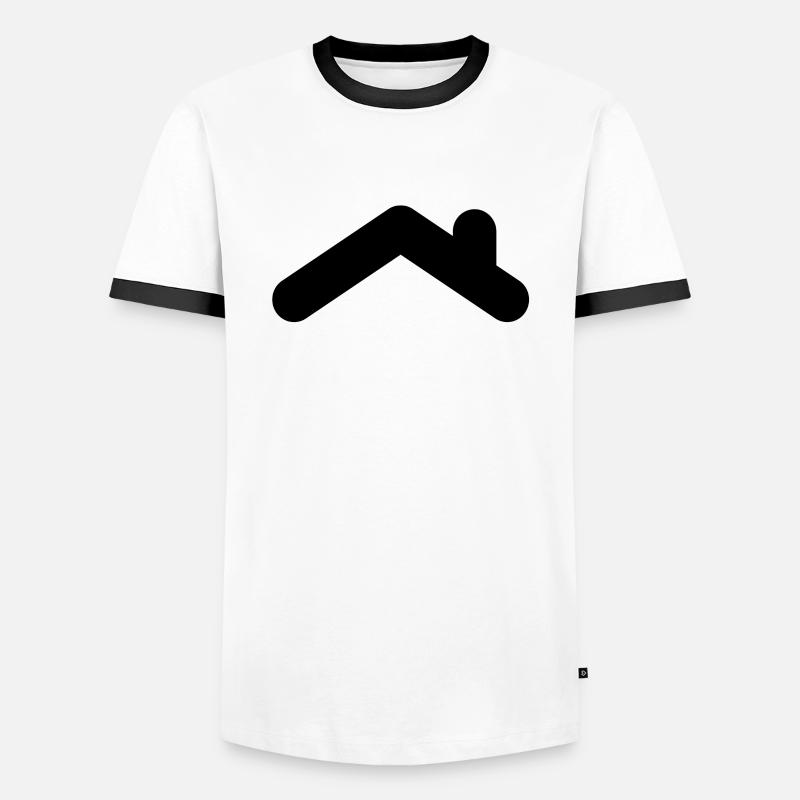 Dach - Männer Kontrast-T-Shirt - Weiß/Schwarz