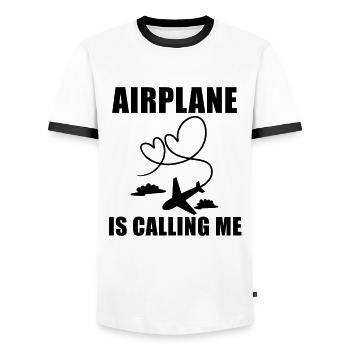 Flugzeug Pilot Spruch Geschenk - Männer Kontrast-T-Shirt - Weiß/Schwarz - Vorne - AI Model Female 172 light (172cm) & AI Model Male 178 dark (178cm)
