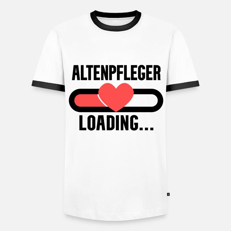 Altenpfleger Loading - Männer Kontrast-T-Shirt - Weiß/Schwarz
