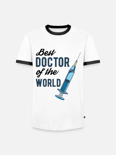 doctor - Men's Ringer Shirt - white/black