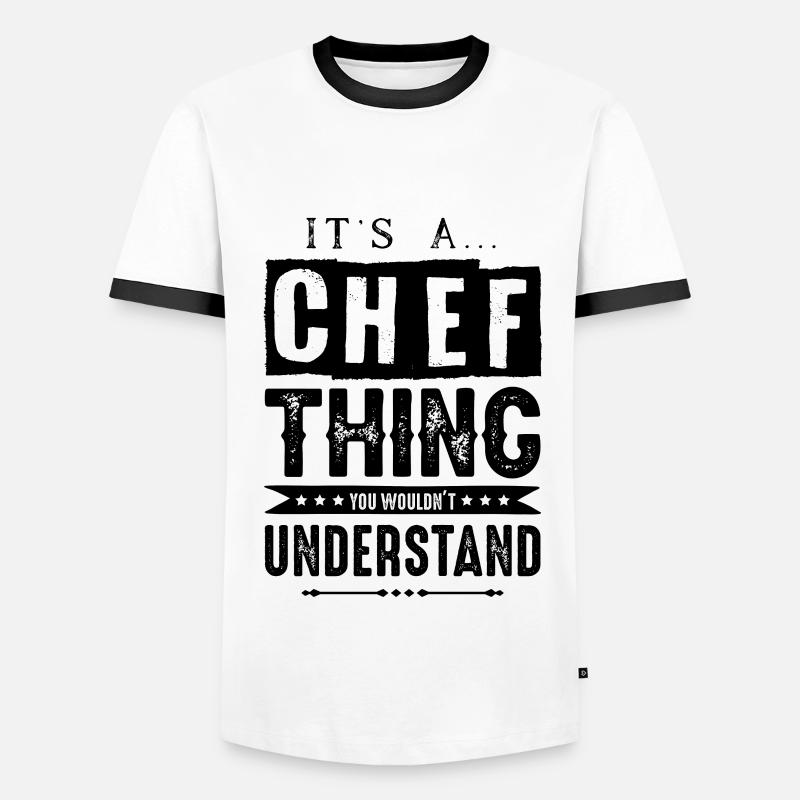 chef chef chef kitchen - Men's Ringer Shirt - white/black