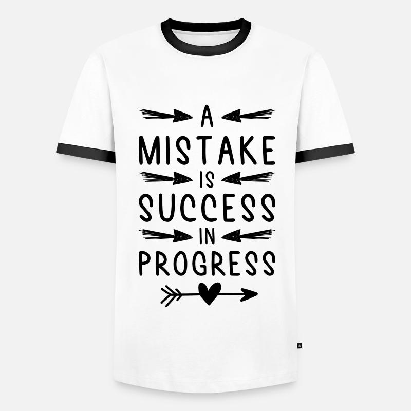 motivation process - Men's Ringer Shirt - white/black