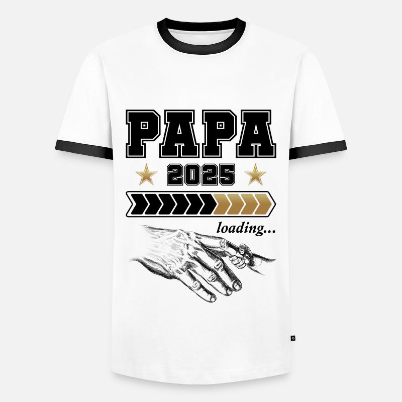 Papa Loading 2025 - Men's Ringer Shirt - white/black