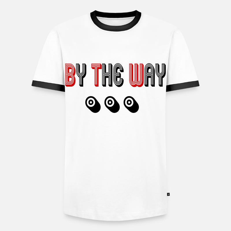 Bye the way - Männer Kontrast-T-Shirt - Weiß/Schwarz