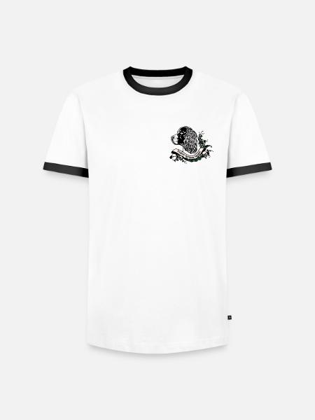 Springer Spaniel Anno 1900 - Männer Kontrast-T-Shirt - Weiß/Schwarz