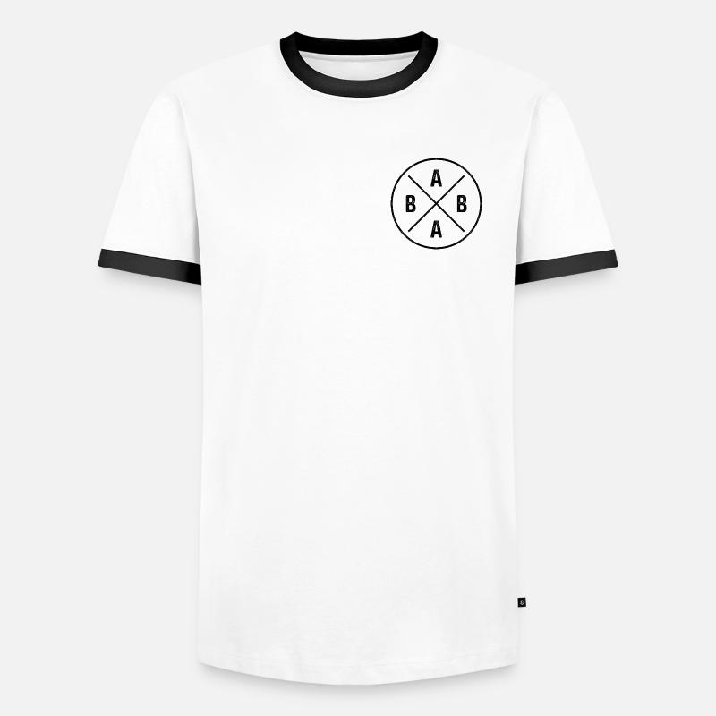 Baba - Männer Kontrast-T-Shirt - Weiß/Schwarz