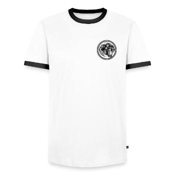 PANTHER FREEBEAST - T-shirt contrasté Homme - blanc/noir - Devant - AI Model Female 172 light (172cm) & AI Model Male 178 dark (178cm)