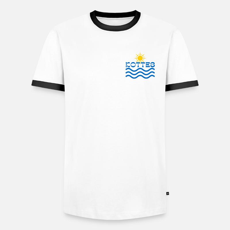 Kottes Sun Waves - Men's Ringer Shirt - white/black
