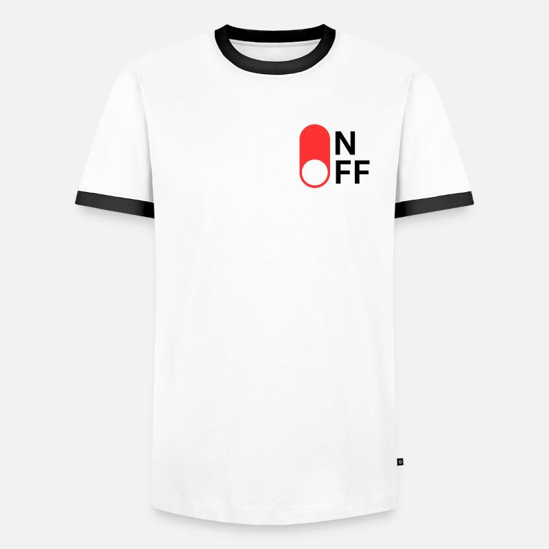 Mode ON/OFF - T-shirt contrasté Homme - blanc/noir