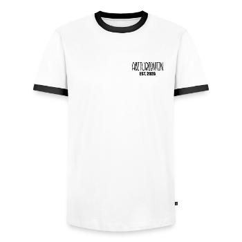 Abiturientin 2026 Abi - Männer Kontrast-T-Shirt - Weiß/Schwarz - Vorne - AI Model Female 172 light (172cm) & AI Model Male 178 dark (178cm)