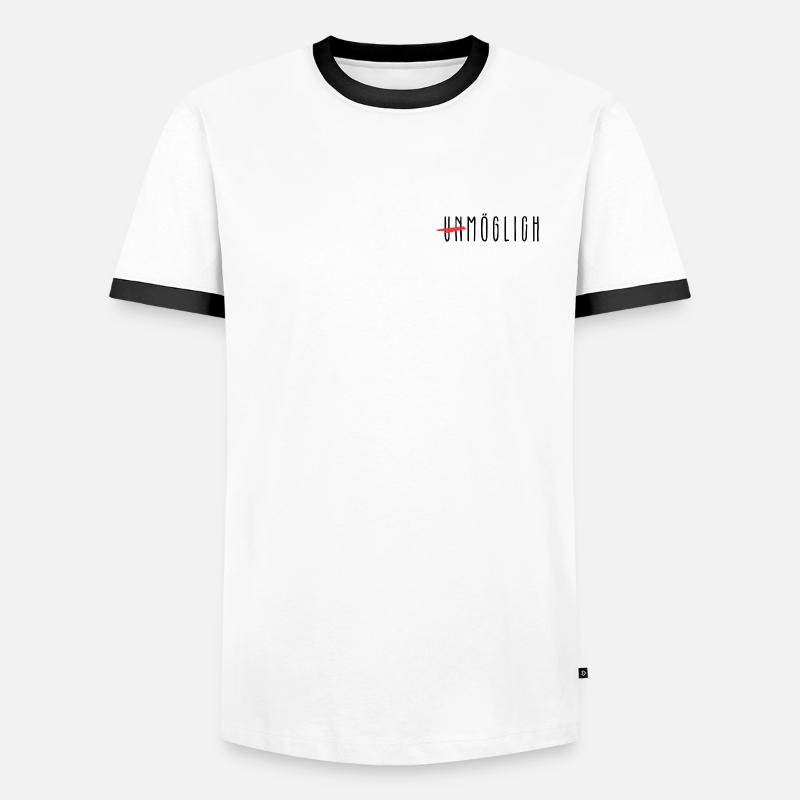 Impossible - Men's Ringer Shirt - white/black