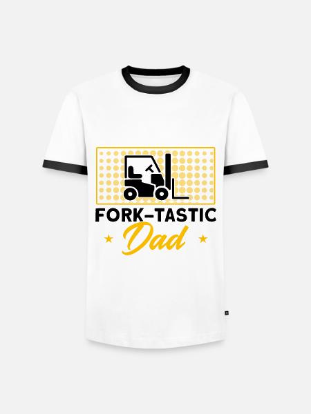 Gabelstaplerfahrer Gabeltastischer Vater Geschenk - Männer Kontrast-T-Shirt - Weiß/Schwarz