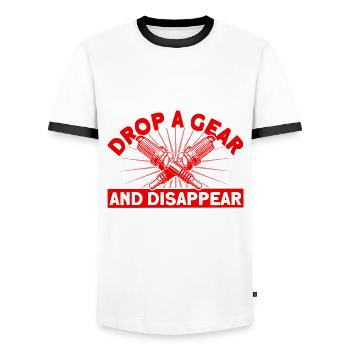 Drag Racing Drag Race Car Racing Gift - Men's Ringer Shirt - white/black - Front - AI Model Female 172 light (172cm) & AI Model Male 178 dark (178cm)