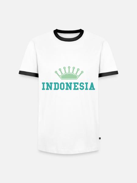 Indonesia 2024 Krona - Men's Ringer Shirt - white/black