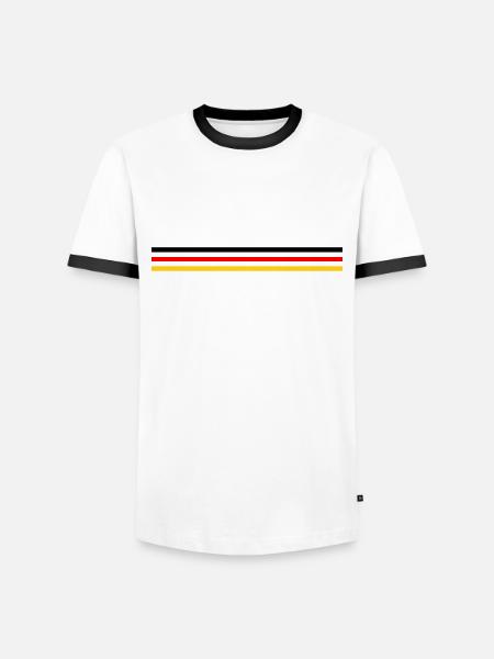 Trait Germany version 1 large - Men's Ringer Shirt - white/black