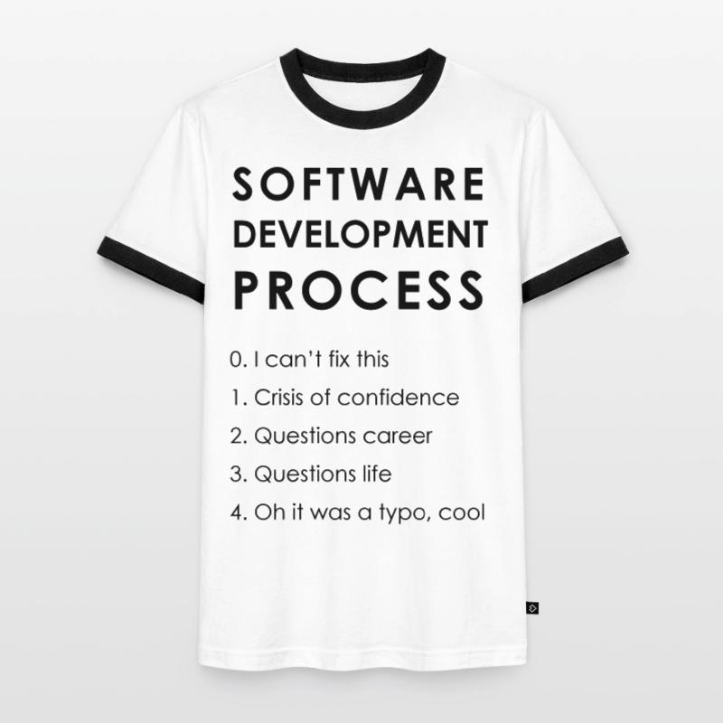Software Development Process Men's Ringer Shirt