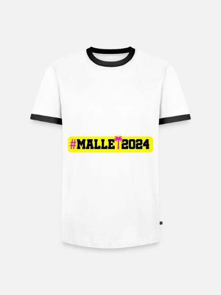 Malle 2024 - Men's Ringer Shirt - white/black