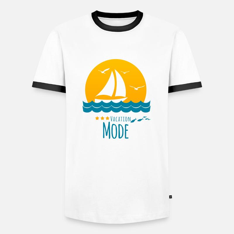 Vacation Mode - Holiday - Männer Kontrast-T-Shirt - Weiß/Schwarz