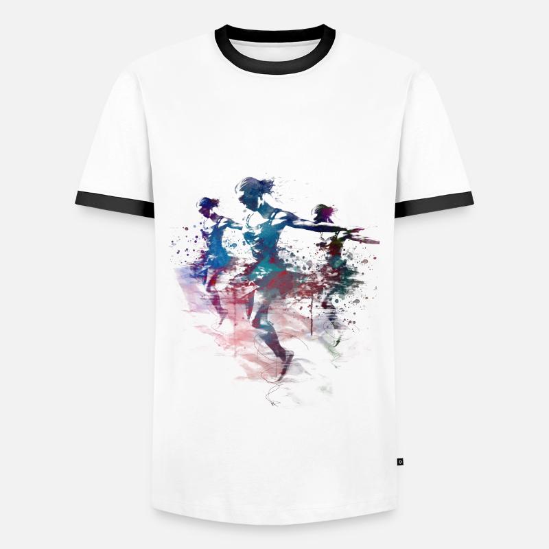 Synchronschwimmen #sport - Männer Kontrast-T-Shirt - Weiß/Schwarz
