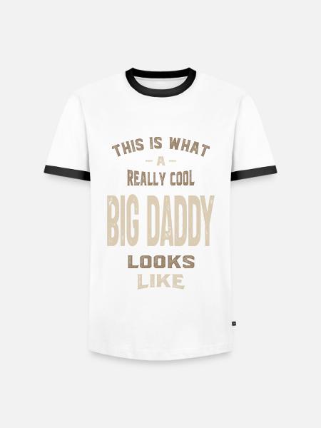 Really Cool Big Daddy - Men's Ringer Shirt - white/black