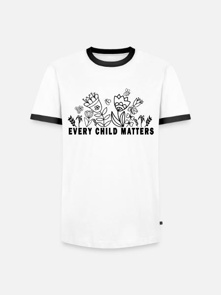 Jedes Kind zählt Orange Shirt Tageshemd - Männer Kontrast-T-Shirt - Weiß/Schwarz