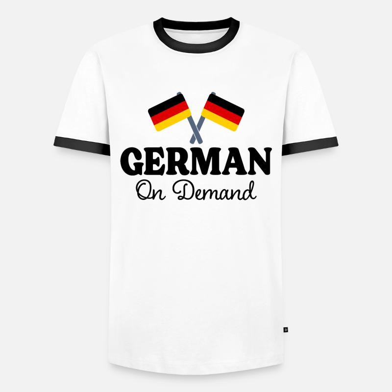German on request German interpreter - Men's Ringer Shirt - white/black