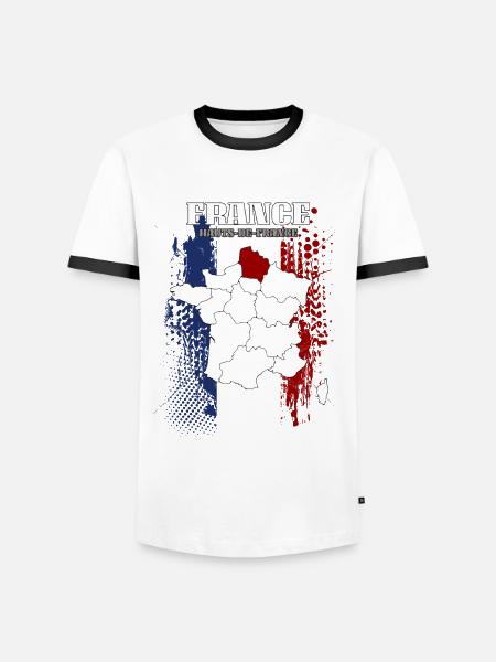 Hauts de France - T-shirt contrasté Homme - blanc/noir