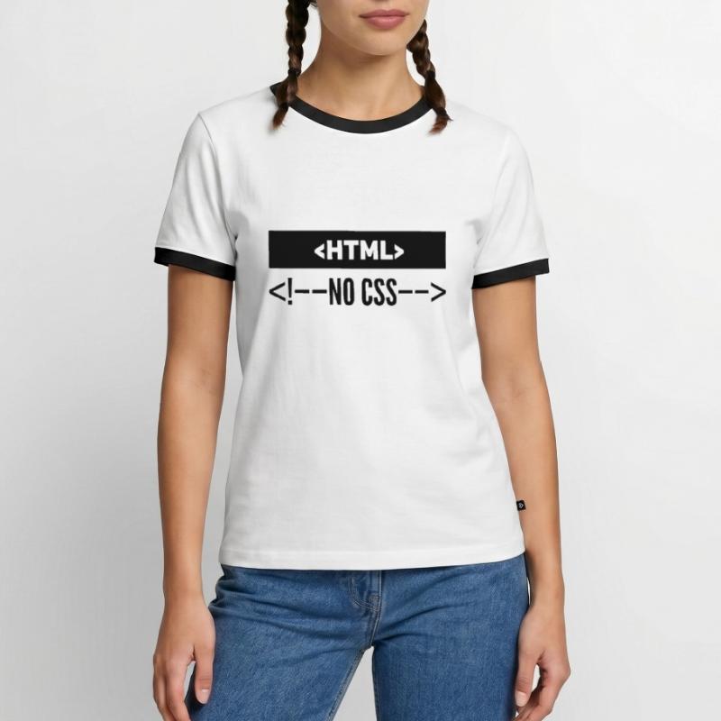 HTML Pas de CSS T-shirt contrasté Homme