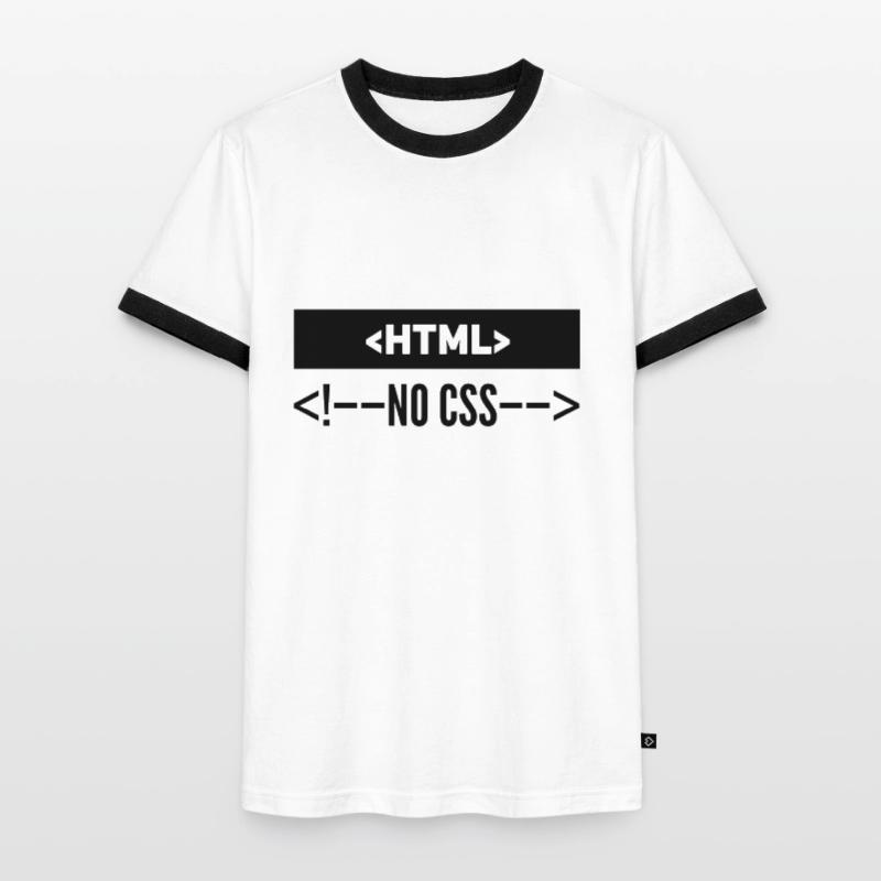 HTML Pas de CSS T-shirt contrasté Homme
