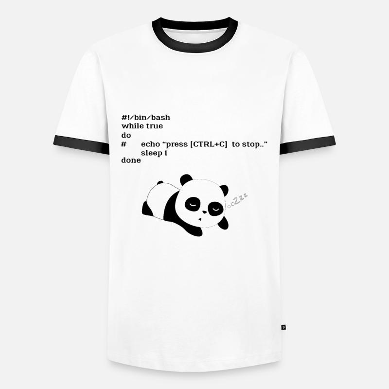 Schlafen Programmierer Lustig - Männer Kontrast-T-Shirt - Weiß/Schwarz