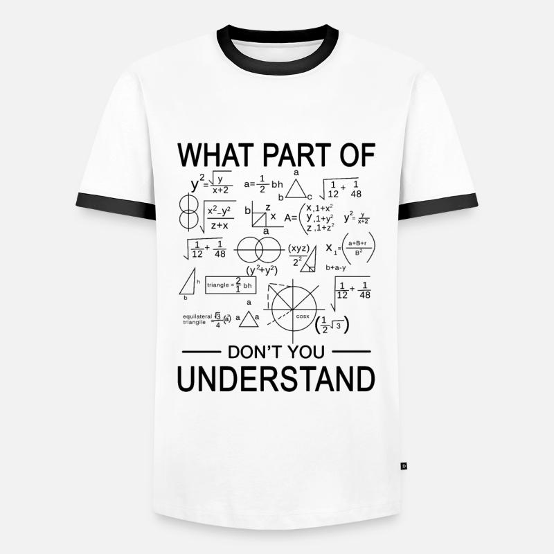 Engineer mathematician - Men's Ringer Shirt - white/black