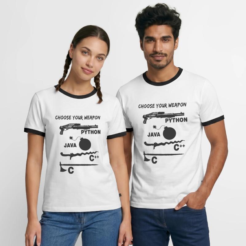 Programmer Choose your programming language Men's Ringer Shirt