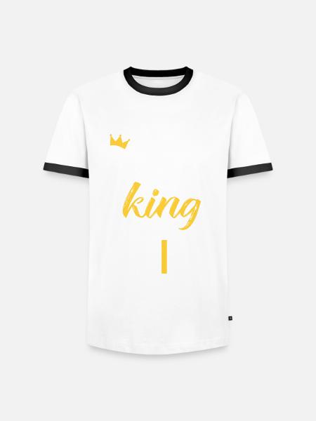 Marcus, König des Grills - Männer Kontrast-T-Shirt - 