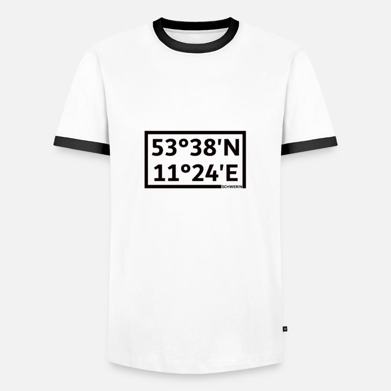 Schwerin coordinates - Men's Ringer Shirt - white/black