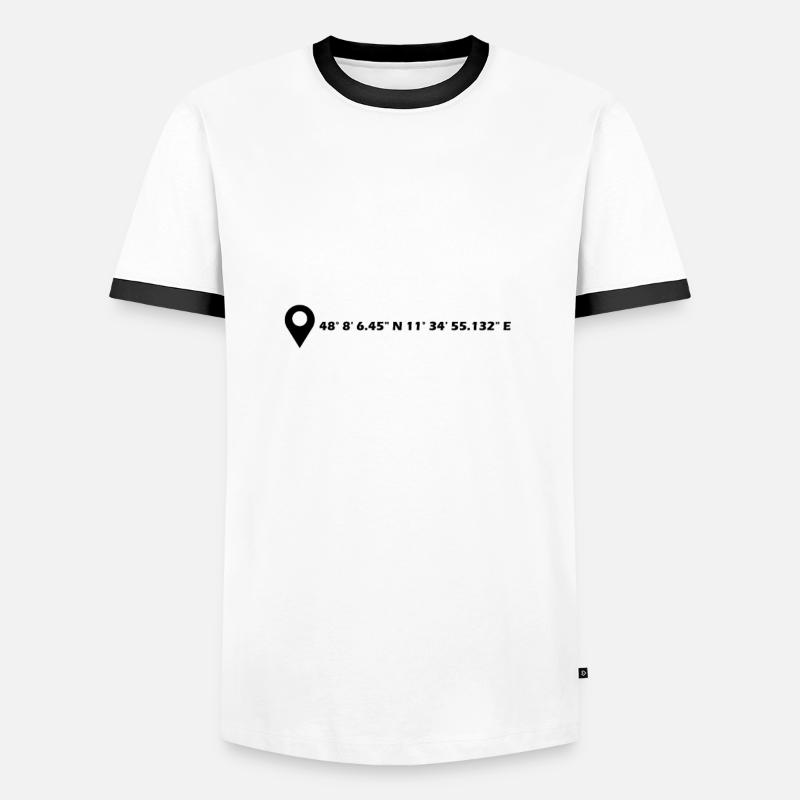 Munich Coordinates - Men's Ringer Shirt - white/black