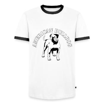 American Bulldog - You Never Walk Alone - Männer Kontrast-T-Shirt - Weiß/Schwarz - Vorne - AI Model Female 172 light (172cm) & AI Model Male 178 dark (178cm)