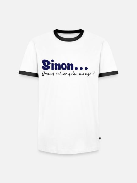 Quand est ce qu'on mange - Men's Ringer Shirt - white/black