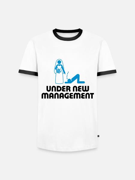 Under new management - Men's Ringer Shirt - white/black