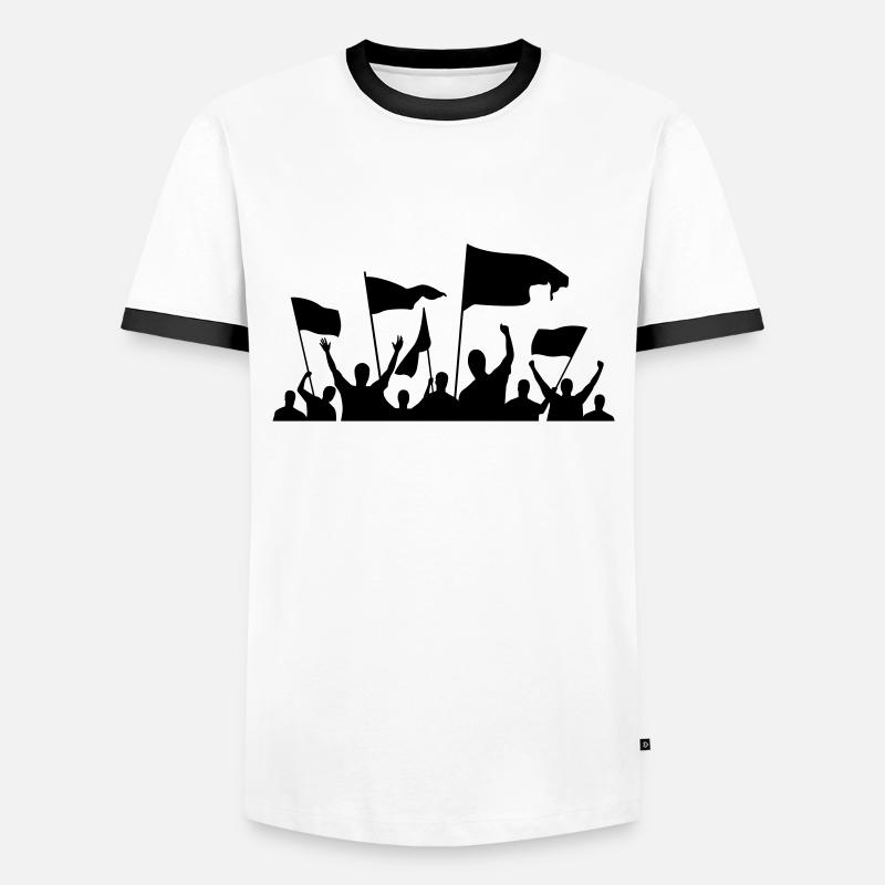 Demonstration / protest - Men's Ringer Shirt - white/black